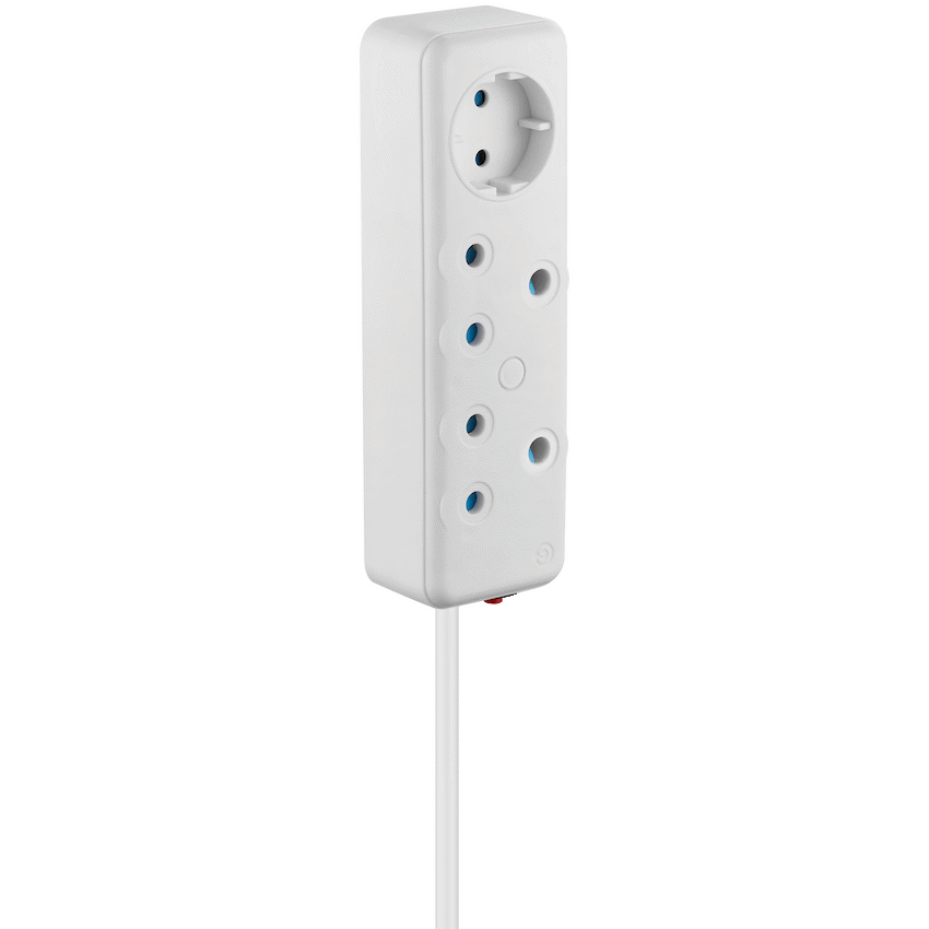 SWITCHED 3 Way Multiplug - White