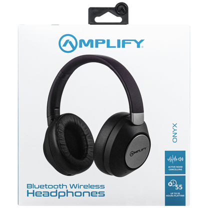 Amplify Onyx Bluetooth Wireless Headphones with ANC - Black