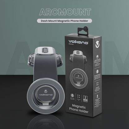 Volkano Arcmount Bendable Dash Mount Magnetic Phone Holder - Black