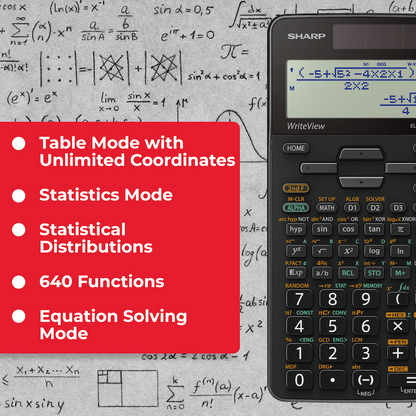 Sharp EL-W506T-BGY Scientific Calculator - 640 functions