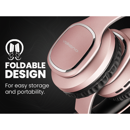Volkano Phonic Series Bluetooth Full-Size Headphones - Rose Gold