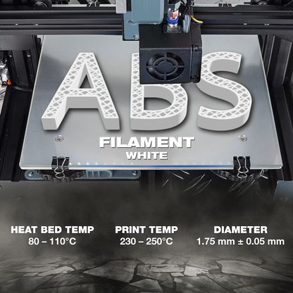 SA Filament ABS Premium Filament 1kg - White