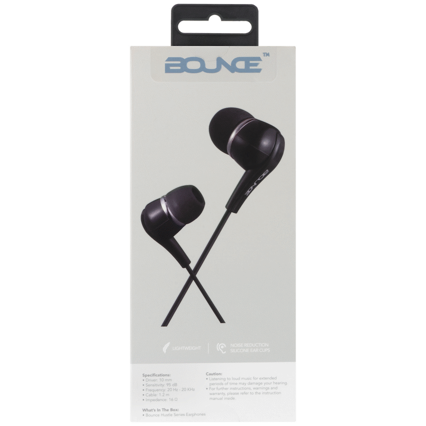Bounce Hustle Earphones - Black