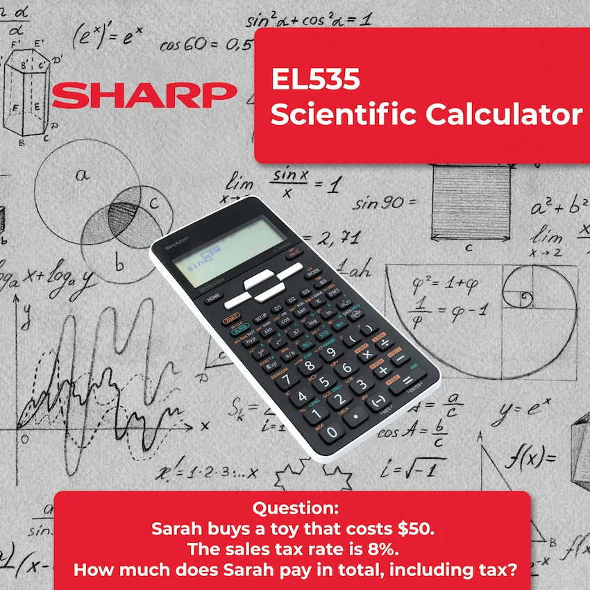 Sharp EL535 Scientific Calculator - 422 Functions - White