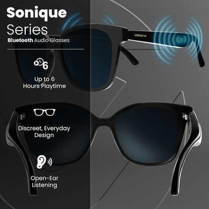 Volkano Sonique Series Bluetooth Audio Glasses - Dark Lenses
