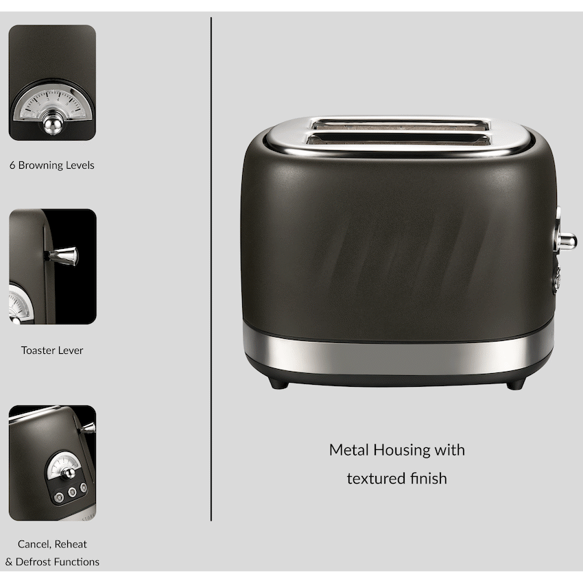 Boden Stark 2-Slice Stainless Steel Toaster
