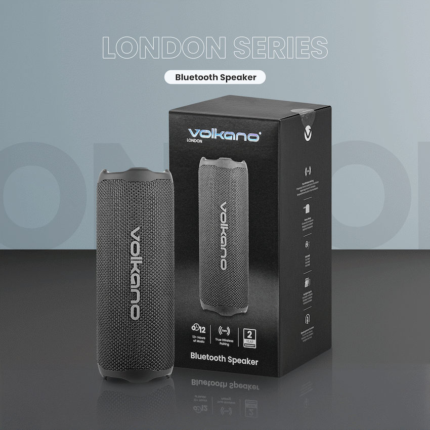 Volkano London Series Bluetooth Speaker - Black