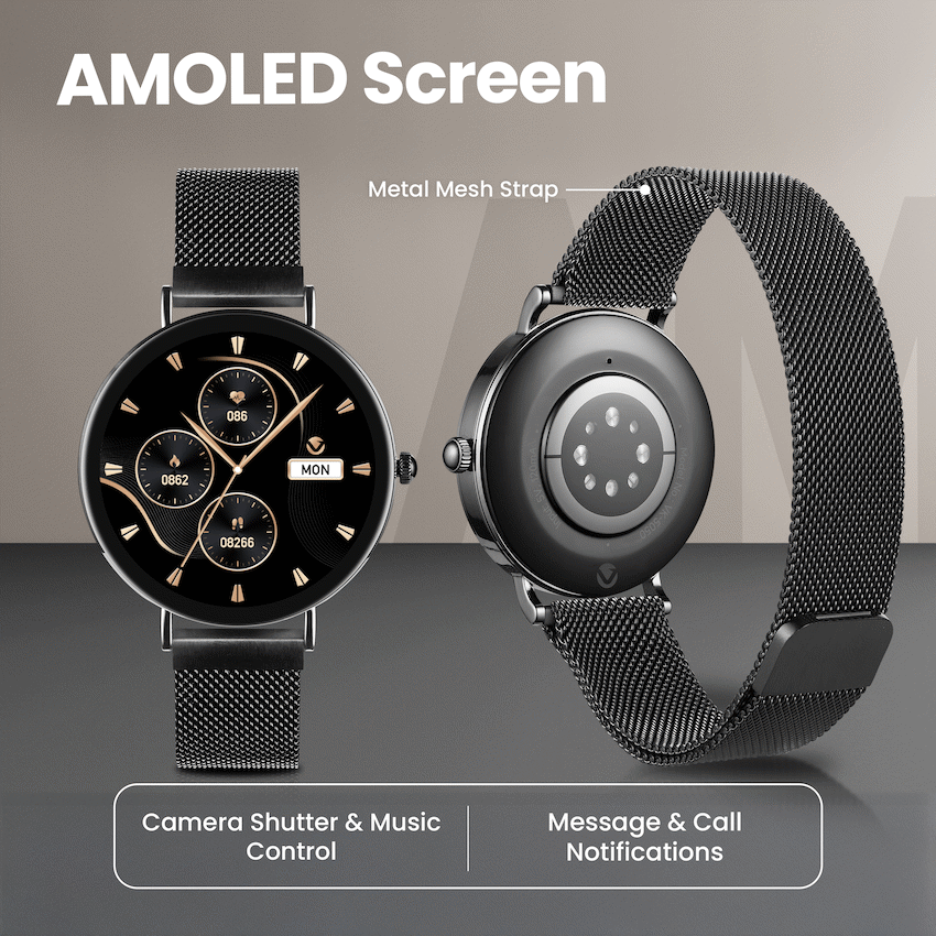 Volkano Valencia Series Ladies Smart Watch - Black