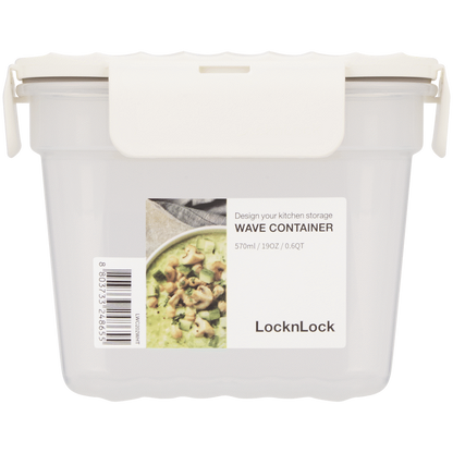 LocknLock Wave container 570ml white ( Order in Qty of 8)