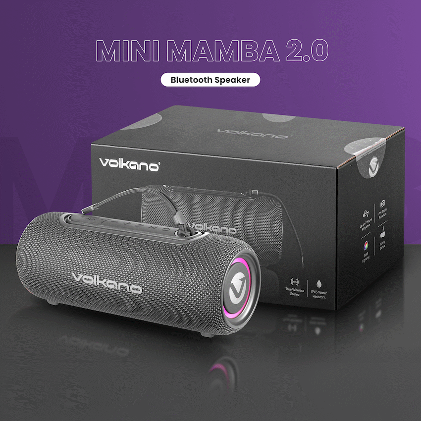 Volkano Mini Mamba 2.0 Series Bluetooth Speaker - Black