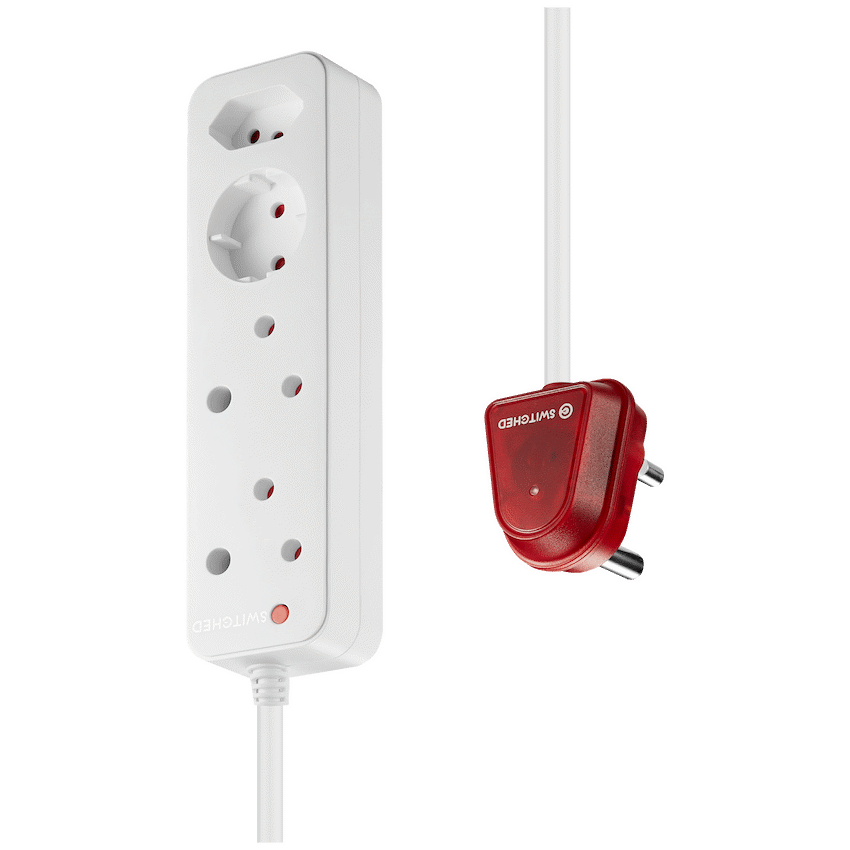 Switched High Surge 4-Way Multiplug 5m 1140J
