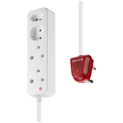 Switched High Surge 4-Way Multiplug 5m 1140J
