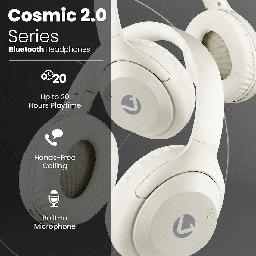 Volkano Cosmic 2 Series Bluetooth Headphone - Nude