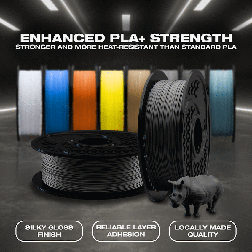 SA Filament Silk PLA Plus Gloss Filament 1kg - Black