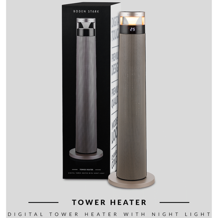 Boden Stark Tower Heater Night Light - Champagne