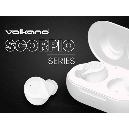 Volkano Scorpio Series True Wireless Earphones - White