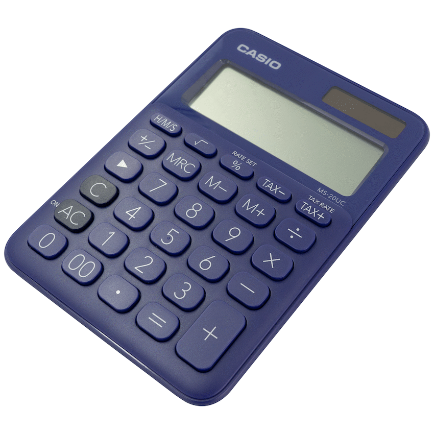 Casio MS-20UC - Desktop Calculator 12-Digit - Purple