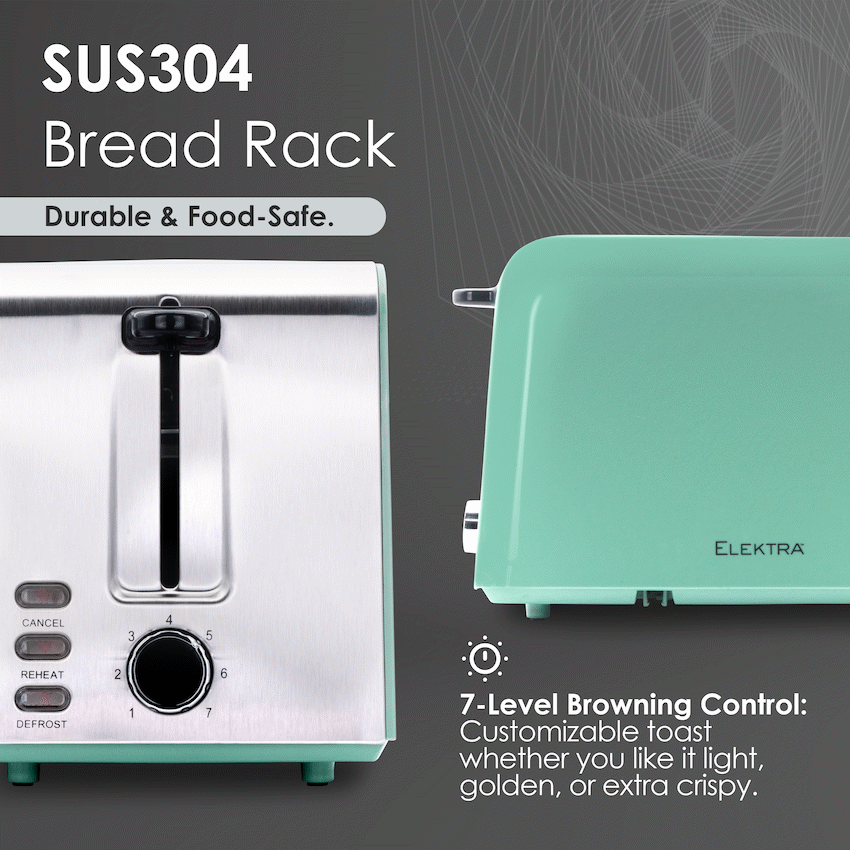 ELEKTRA - 2 Slice Toaster - Green
