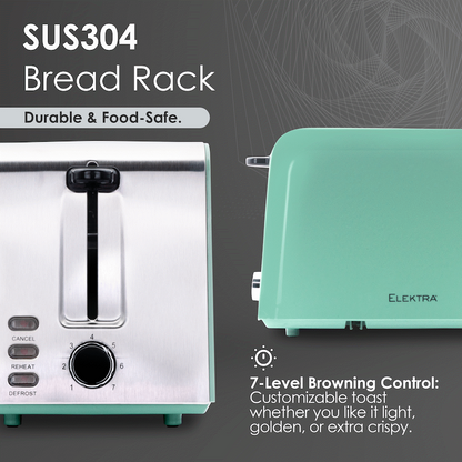 ELEKTRA - 2 Slice Toaster - Green