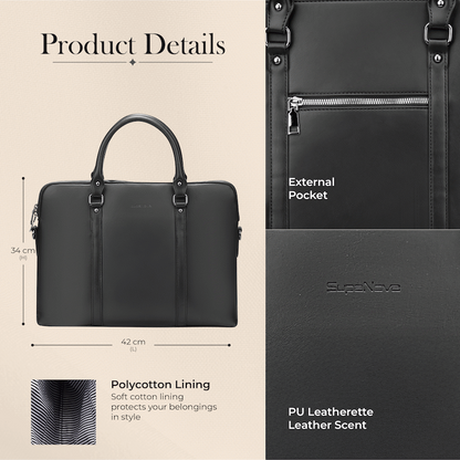 Supanova Azura Ladies 15.6" Laptop Tote Bag Black