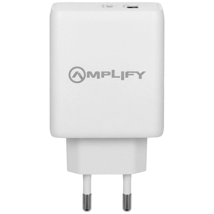 Amplify P.D. 20w Plus USB 12w Dual Wall Charger - White