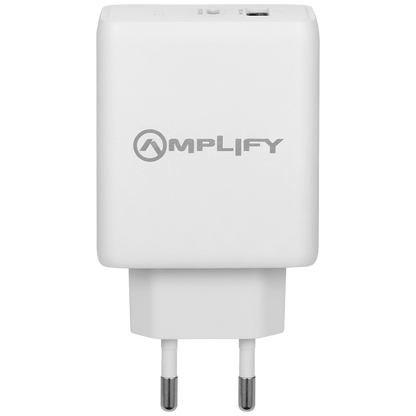 Amplify P.D. 20w Plus USB 12w Dual Wall Charger - White
