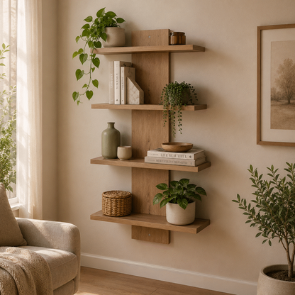 Everfurn Alex 4 Tier Wall Shelf