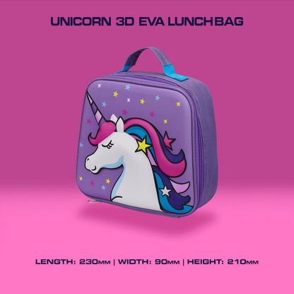 Quest Unicorn 3D EVA Lunch Bag Purple