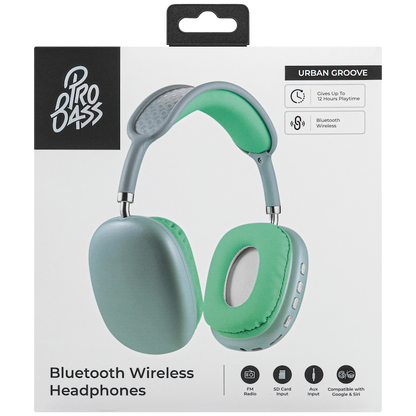 Pro Bass Urban Groove Series Bluetooth Headphones - Green