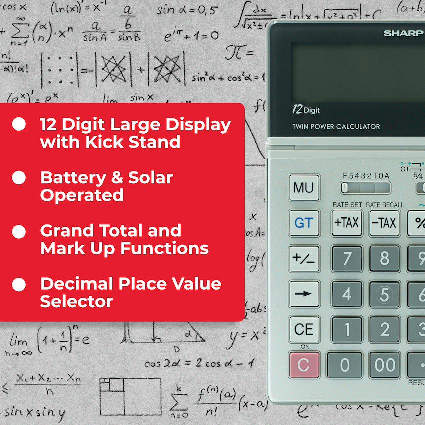 Sharp El2128V Semi-Desk Calculator