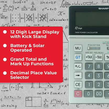 Sharp El2128V Semi-Desk Calculator