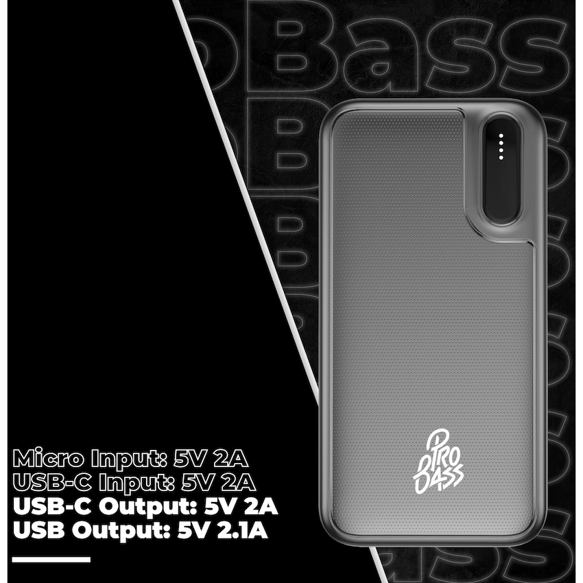 Pro Bass ChargeMax Series 20000mAh Power Bank