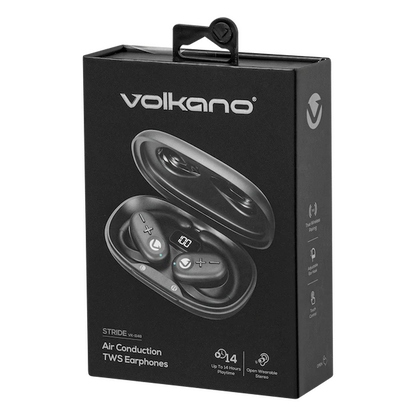 Volkano Stride Series Air Conduction TWS Earphones - Black
