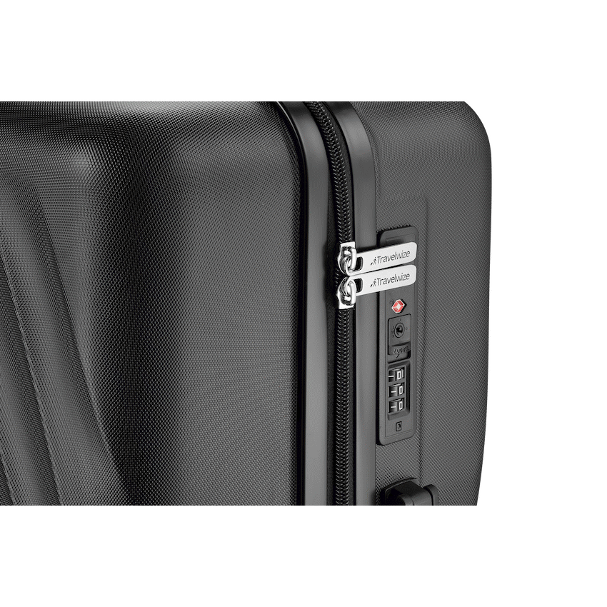 Travelwize Terra ABS 55cm 4-Wheel Spinner Luggage - Black