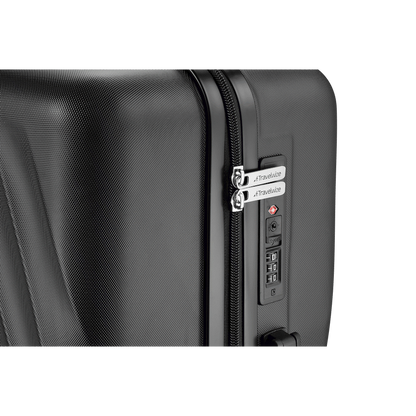 Travelwize Terra ABS 55cm 4-Wheel Spinner Luggage - Black