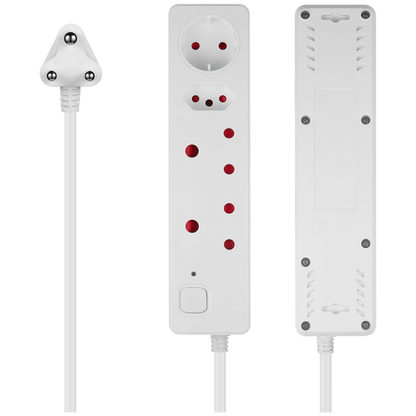 Nexon 4-Way Medium Surge-Protected Multiplug 0.5m - White