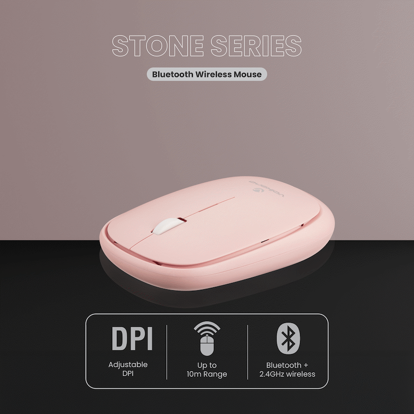 Volkano Coral series Bluetooth Wireless Mouse - Pink