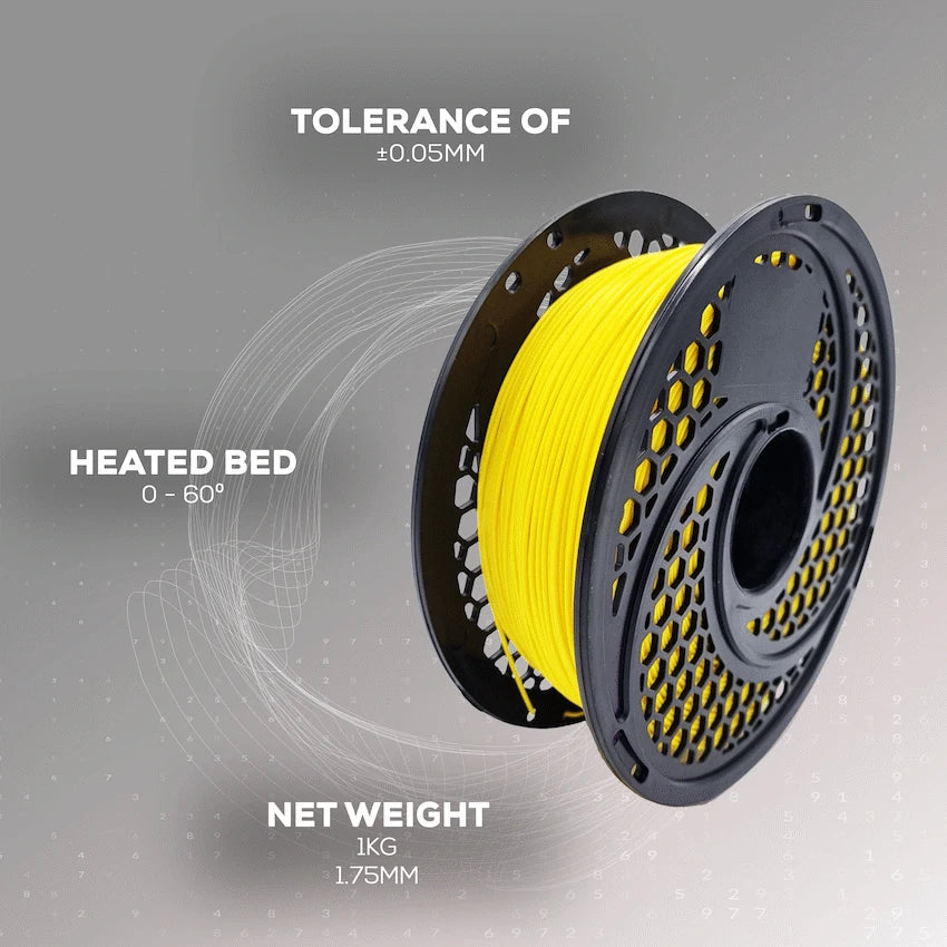 PLA Yellow Filament 1kg, 1.75mm