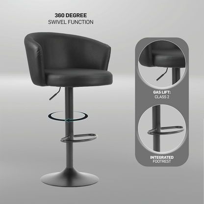 Everfurn Titan Barstool Black - 2 Pack
