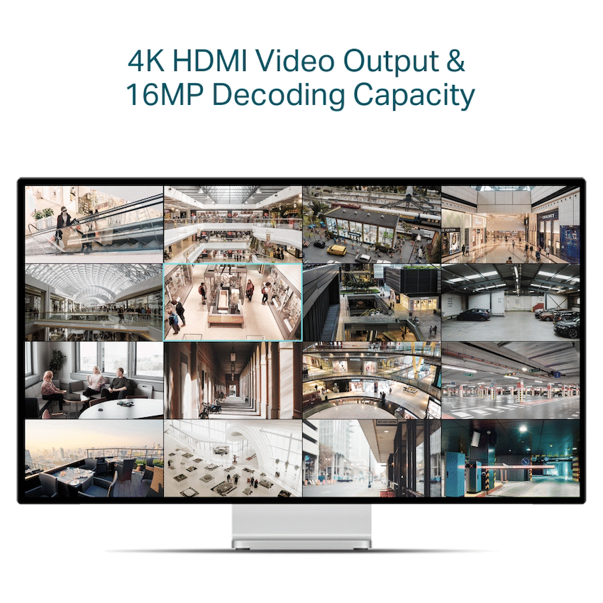 TP-Link Vigi NVR2016H-16P 16-Channel PoE+ Network Video Recorder