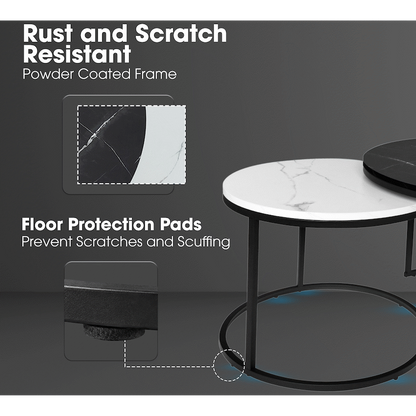 Everfurn Nile Nesting Coffee Table - Ying Yang