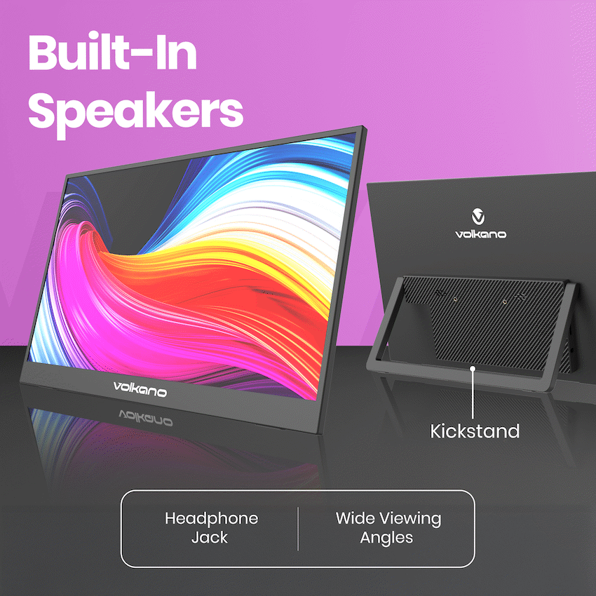 Volkano Voyage Series Portable Monitor 15.6" USB-C Power