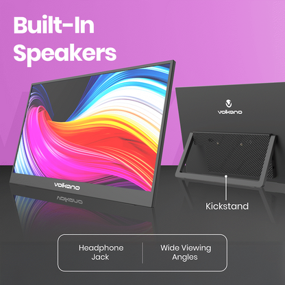 Volkano Voyage Series Portable Monitor 15.6" USB-C Power