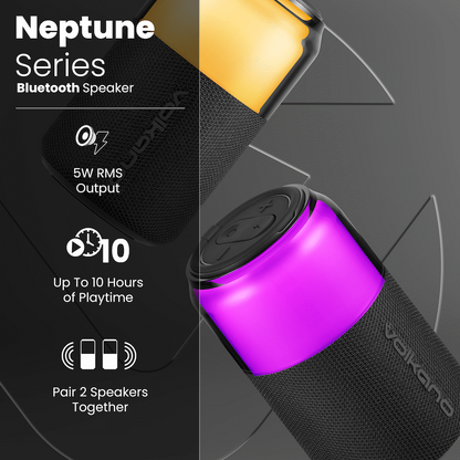 Volkano Neptune Bluetooth Wireless Speaker - Black