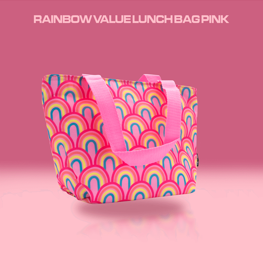 Quest Rainbow Value Lunch Bag - Pink
