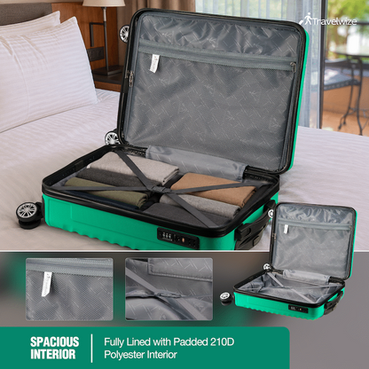 Travelwize Astra ABS 77cm 4-Wheel Spinner Luggage - Jade