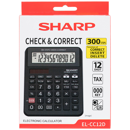 Sharp EL-CC12D Desk Calculator - CheckCorrect Tax