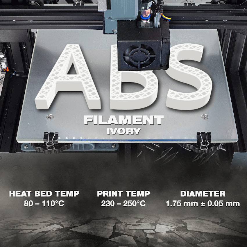 SA Filament ABS Premium Filament 1kg - Natural / Ivory