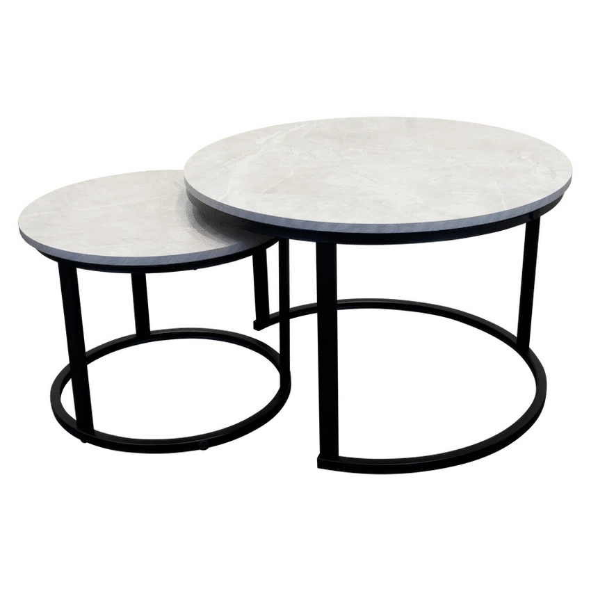 Everfurn Nile Nesting Coffee Table - Ash Grey (2 Piece)