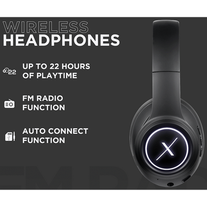 VolkanoX Quasar Series Bluetooth Headphones - Black